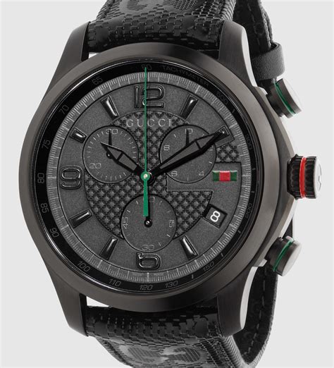 gucci ya 126214 silver-tone & black watch|Men's G Timeless Black Chronograph Dial .